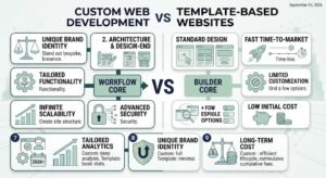 Custom Web Development in 2026: 9 Powerful Benefits for Growing Businesses 3 Custom Web Development vs Template-Based Websites