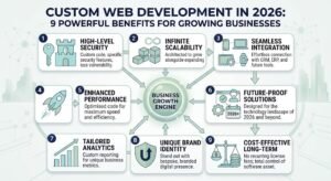 Custom Web Development in 2026: 9 Powerful Benefits for Growing Businesses 1 Custom Web Development in 2026: 9 Powerful Benefits for Growing Businesses