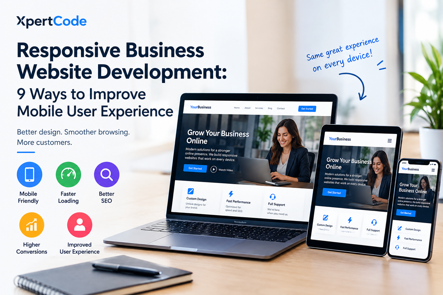 Responsive Business Website Development: 9 Ways to Improve Mobile User Experience