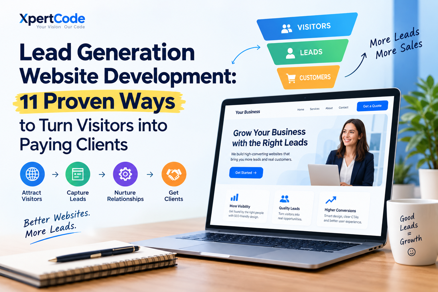 Lead Generation Website Development: 11 Proven Ways to Turn Visitors into Paying Clients