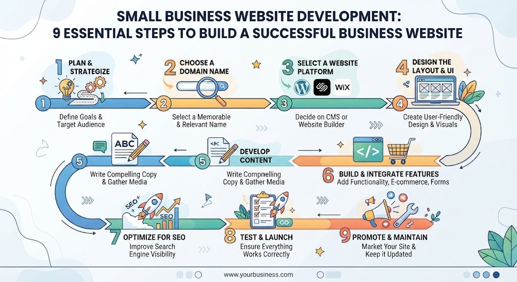14 Small Business Website Development: 9 Essential Steps to Build a Successful Business Website