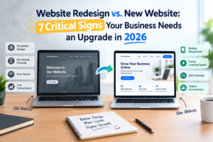 Website Redesign vs. New Website: 7 Critical Signs Your Business Needs an Upgrade in 2026 1 Website Redesign vs. New Website: 7 Critical Signs Your Business Needs an Upgrade in 2026