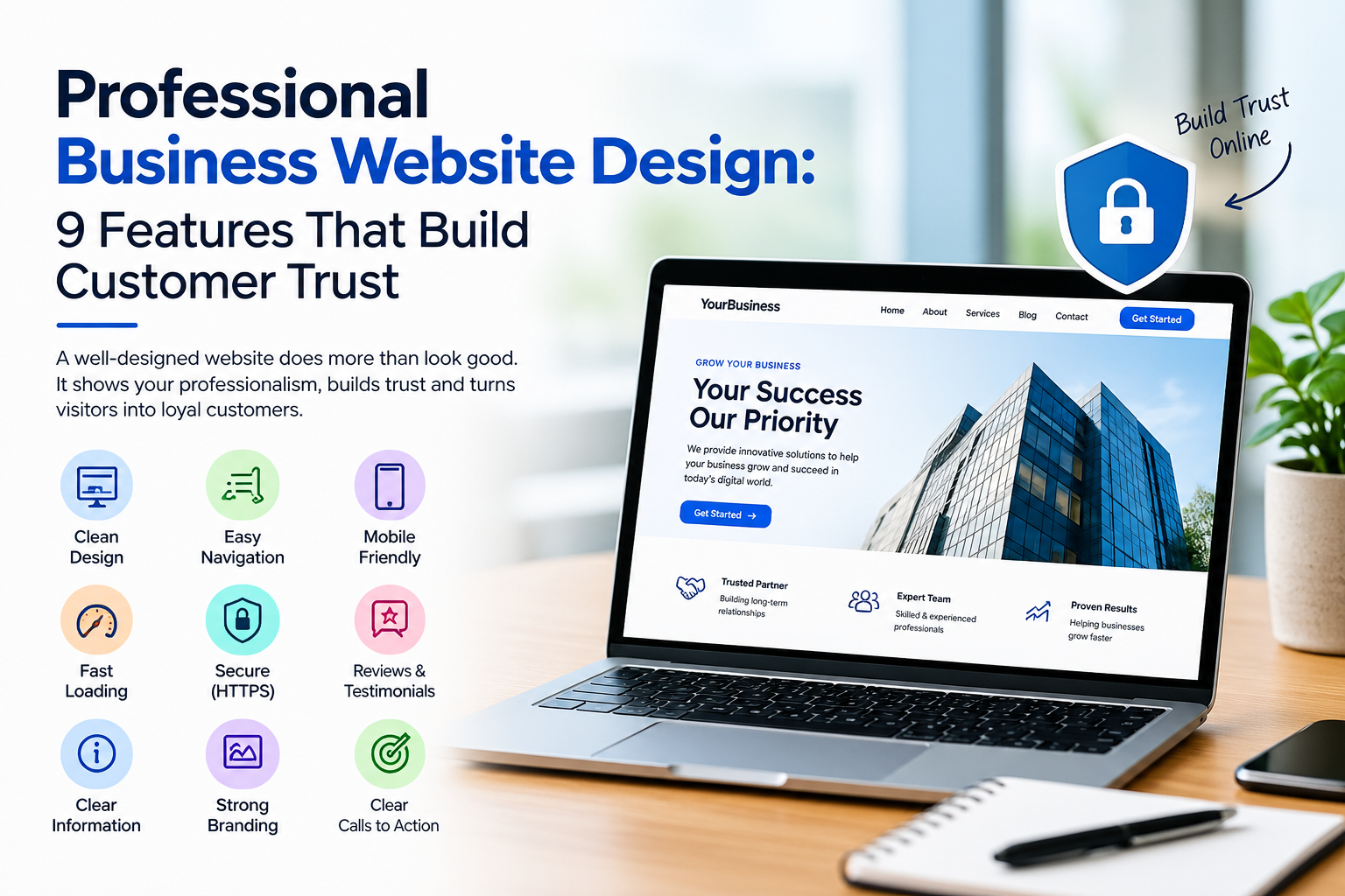 Professional Business Website Design: 9 Features That Build Customer Trust