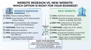 Website Redesign vs. New Website: 7 Critical Signs Your Business Needs an Upgrade in 2026 3 Website Redesign vs. New Website: Which Option Is Right for Your Business?